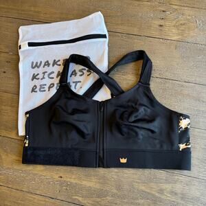 SHEFIT Flex Sports Bra 6 Luxe Black Walking Tennis Cycle Weights Compression